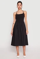 Womens Almost Famous Sleeveless Empire Waist Midi Dress,