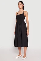 Womens Almost Famous Sleeveless Empire Waist Midi Dress,
