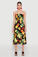 Womens Almost Famous Assorted Fruit Smocked Dress, Multi,