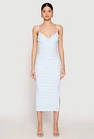 Womens Almost Famous Lace Detail Side Slit Cami Dress,