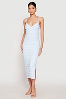 Womens Almost Famous Lace Detail Side Slit Cami Dress,
