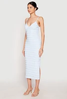Womens Almost Famous Lace Detail Side Slit Cami Dress,