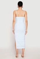 Womens Almost Famous Lace Detail Side Slit Cami Dress,