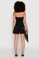 Womens Almost Famous Convertible Bubble Hem Dress,
