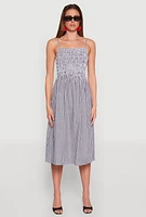 Womens Almost Famous Cut Out Back Gingham Dress, Multi, Size L