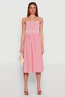 Womens Almost Famous Cut Out Back Gingham Dress, Red,