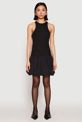 Womens Almost Famous Racerback Tank Bubble Hem Dress,