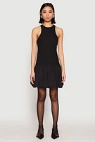 Womens Almost Famous Racerback Tank Bubble Hem Dress,