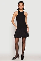 Womens Almost Famous Racerback Tank Bubble Hem Dress,