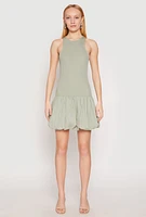 Womens Almost Famous Racerback Tank Bubble Hem Dress,