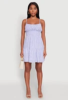 Womens Madden Girl Tiered Sleeveless Empire Waist Dress, Blue, Size M