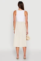 Womens Tank Maxi Skater Dress, Beige, Size M