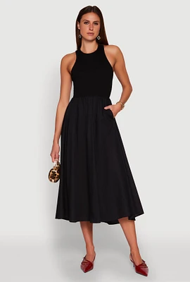 Womens Keyhole Racerback Maxi Dress, Black, Size XL
