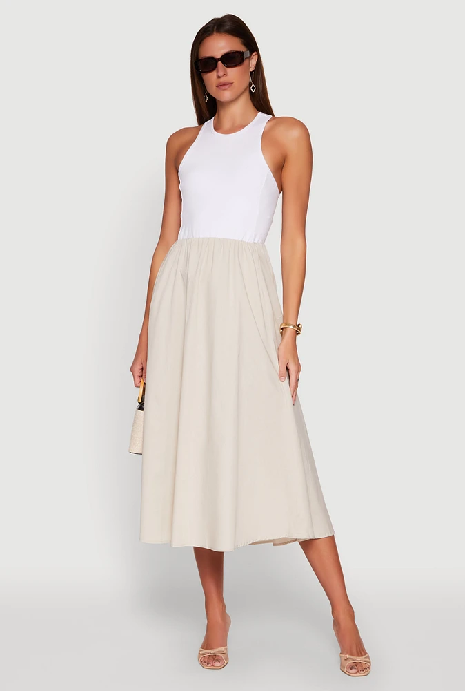 Womens Keyhole Racerback Maxi Dress,