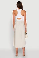 Womens Keyhole Racerback Maxi Dress,