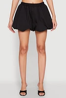 Womens Poplin Bubble Shorts,