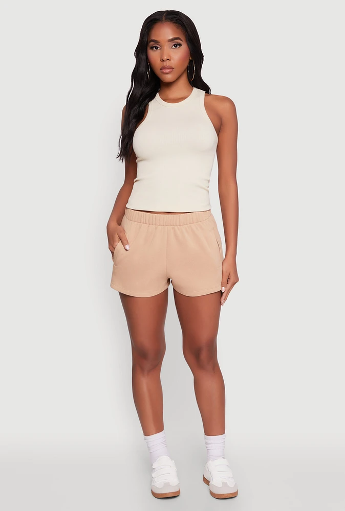 Womens Activewear Fleece Lined Sweatshorts,