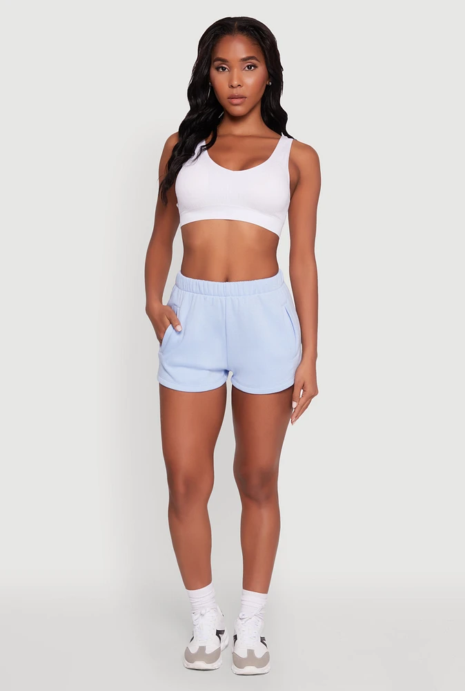 Womens Activewear Fleece Lined Sweatshorts,