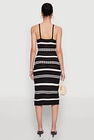 Womens Almost Famous Striped Cami Dress, Black,