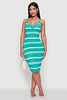 Womens Almost Famous Striped Cami Dress,