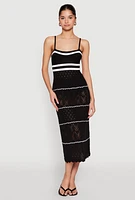 Womens Almost Famous Contrast Trim Midi Dress,