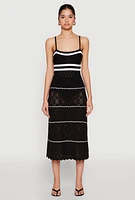 Womens Almost Famous Contrast Trim Midi Dress,