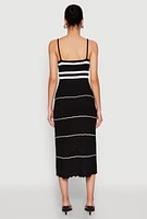 Womens Almost Famous Contrast Trim Midi Dress,