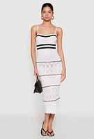 Womens Almost Famous Contrast Trim Midi Dress, White, Size L