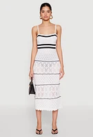 Womens Almost Famous Contrast Trim Midi Dress, White, Size L