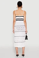 Womens Almost Famous Contrast Trim Midi Dress, White, Size L