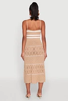 Womens Almost Famous Contrast Trim Midi Dress, Beige, Size XL
