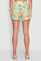 Womens Airy Fruit Print Shorts, Multi,
