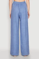 Womens Linen High Waisted Wide Leg Pants,