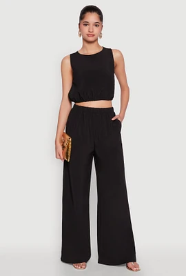 Womens High Waisted Palazzo Pants,
