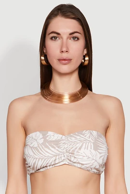 Womens Ruched Front Bandeau Top,