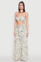 Womens Ruched Front Bandeau Top,