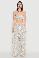 Womens Ruched Front Bandeau Top,