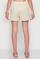Womens Chic High Waisted Shorts with Pockets,