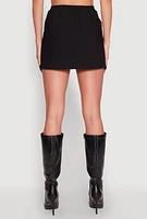 Womens Hyperstretch Cargo Pocket Mini Skirt,