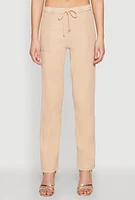 Womens Spoon Jeans Gauze Knit Drawstring Pants,