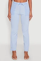 Womens Spoon Jeans Gauze Knit Drawstring Pants, L
