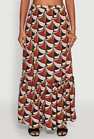 Womens Spoon Jeans High Waisted Tiered Maxi Skirt, Multi, Size M