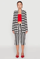 Womens Striped Dress Capri Pants, Multi, Size L
