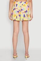 Womens Spoon Jeans Geometric Print Shirt, Multi, Size XL