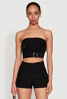 Womens Hyper Stretch Utility Tube Top, Black,