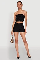 Womens Hyper Stretch Utility Tube Top, Black, Size S