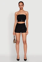 Womens Hyper Stretch Utility Tube Top, Black, Size S