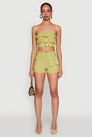 Womens Hyper Stretch Utility Tube Top, Green, Size M