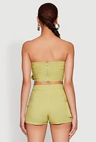 Womens Hyper Stretch Utility Tube Top, Green, Size M