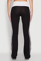 Womens Varsity Stripe Graphic Print Pants, M